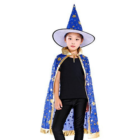 BESTTY Colorful Witch Wizard Kids Cloak Cape