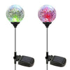 [2-Pack]Halloween Decorations OxyLED Solar Crystal Glass LED Light/Solar Stake Light