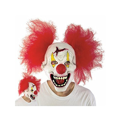 Hyaline&Dora Halloween Latex Clown Mask With Hair for Adults