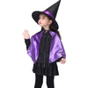 Evursua Witch Halloween Costumes for Girls Pretend Play Cape and Hat Double Side