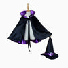 Evursua Witch Halloween Costumes for Girls Pretend Play Cape and Hat Double Side