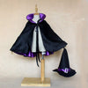 Evursua Witch Halloween Costumes for Girls Pretend Play Cape and Hat Double Side