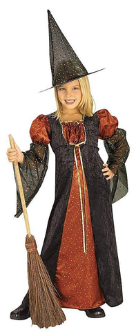 Halloween Concepts Child's Orange Glitter Witch Costume