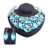 African Beads Jewelry Sets Women Bridal Crystal Statement Necklace Earring Jewelry Sets