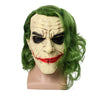 WeixinyuanST Adult Men Knight Joker Clown Costume Latex Mask Creepy Scary Halloween Cosplay Party Props