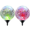 [2-Pack]Halloween Decorations OxyLED Solar Crystal Glass LED Light/Solar Stake Light