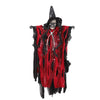 Flying Ghost with Sounds and Flashing Red Eyes Hanging Animated Grim Reaper Skull Props Vampire Halloween Decoration