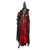 Flying Ghost with Sounds and Flashing Red Eyes Hanging Animated Grim Reaper Skull Props Vampire Halloween Decoration