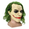 WeixinyuanST Adult Men Knight Joker Clown Costume Latex Mask Creepy Scary Halloween Cosplay Party Props