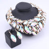 African Beads Jewelry Sets Women Bridal Crystal Statement Necklace Earring Jewelry Sets