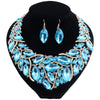 African Beads Jewelry Sets Women Bridal Crystal Statement Necklace Earring Jewelry Sets