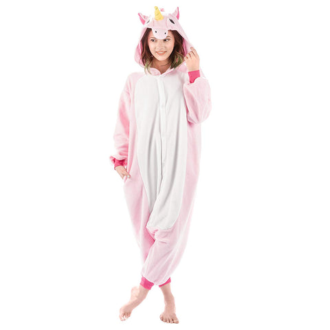 Emolly Fashion Adult Unicorn Animal Onesie Costume Pajamas for Adults and Teens