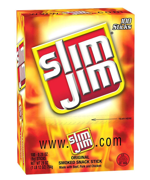 Slim Jim Giant Smoked Snacks 100 Count