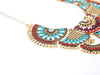 Miraculous Garden Womens Vintage Alloy Silver/Gold Boho Bohemian Necklace Ethnic Tribal Boho Necklace Turquoise Beads Crystal Necklace