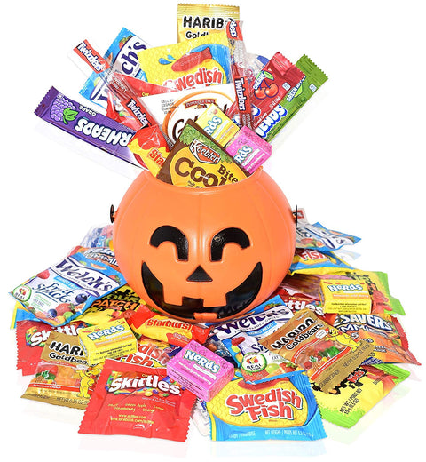 Halloween Care Package - Over 2.5 Pound Candy and Snacks - Perfect for Kids - Comes with Halloween Bucket