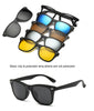 5 in 1 Polarized Magnetic Clip-on Sunglasses