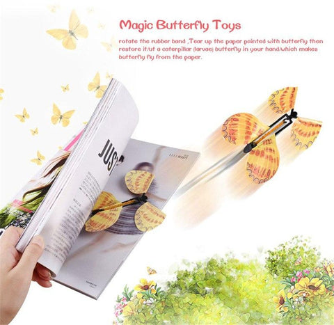 5 pcs Magic Flying Butterfly Little Magic Tricks Funny Surprise Joke Toys For Children Surprising Magic Butterfly