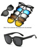 5 in 1 Polarized Magnetic Clip-on Sunglasses