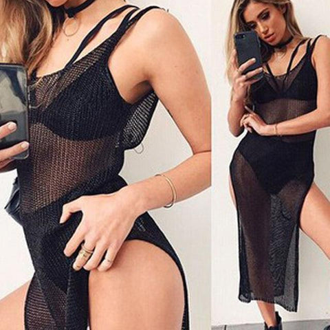 Sexy knitting Mesh bikini Covers up