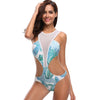 2018 Monokini High Neck Trikini Bandage Swimwear