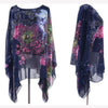 Floral Print Sleeve Chiffon Blouse