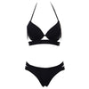 Andzhelika Bikinis Women Black Bandage Swimsuit