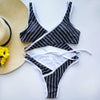 2018 Sexy stripe Cross Bikinis