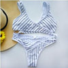 2018 Sexy stripe Cross Bikinis