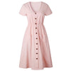 V Neck Cotton Summer Dress